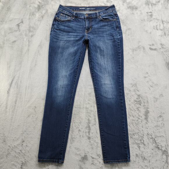 Old Navy Jeans Womesn 6 Blue Dark Wash Curvy Mid Rise Skinny Ankle Stretch Denim - Picture 1 of 12